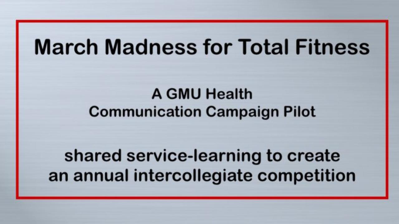 Pilot:  March Madness for Total Fitness 13
